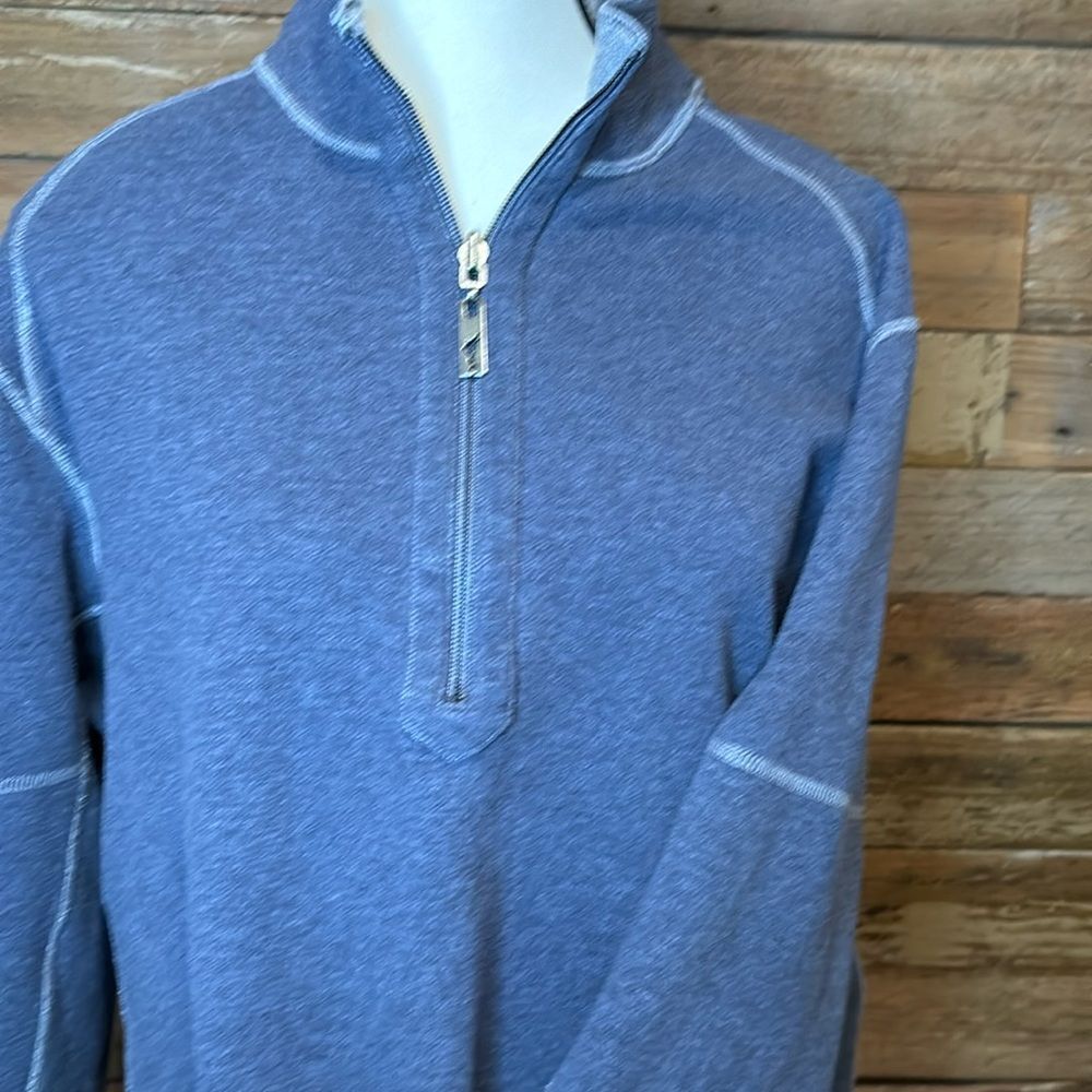 TOMMY BAHAMA reversible long sleeve pullover with zipper 2 in 1 - Picture 1 of 10
